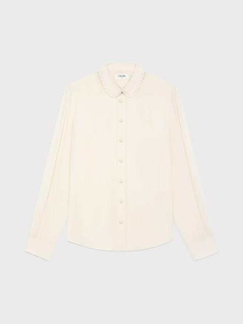 mia shirt in silk crêpe and acetate