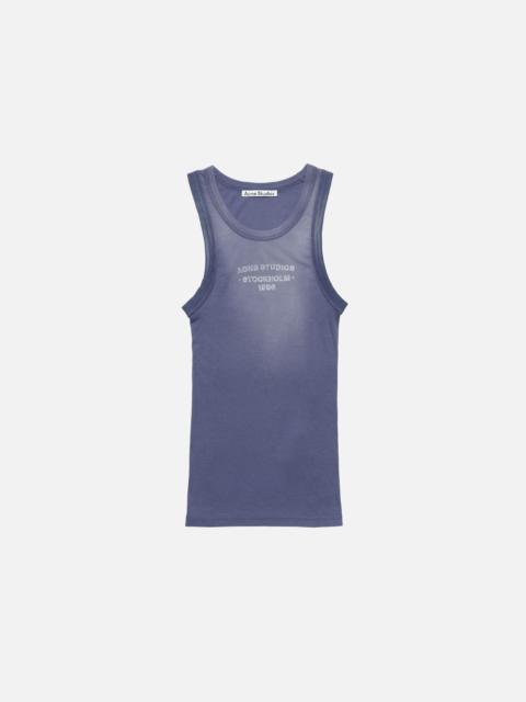 Sprayed logo tank top - Navy