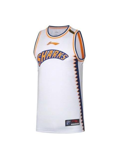 Li-Ning x CBA Shanghai Sharks Jersey 'White Orange' AAYQ397-1