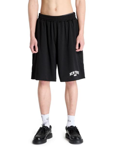 mesh-panel basketball shorts