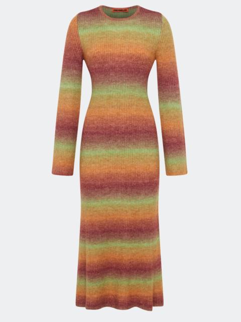 Axon Knit Dress In Autumn Ombre