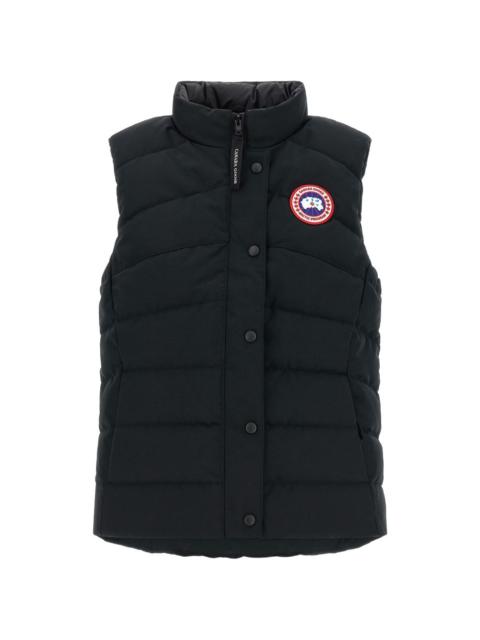 quilted logo patch vest