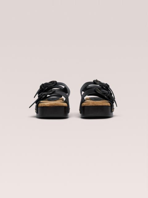 MAHALIA - Chunky suede sandals - Black