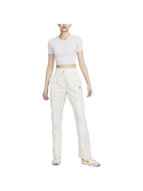 (WMNS) Nike Sportswear Utility High Waist Adjustable Casual Pants 'White' FZ6565-104