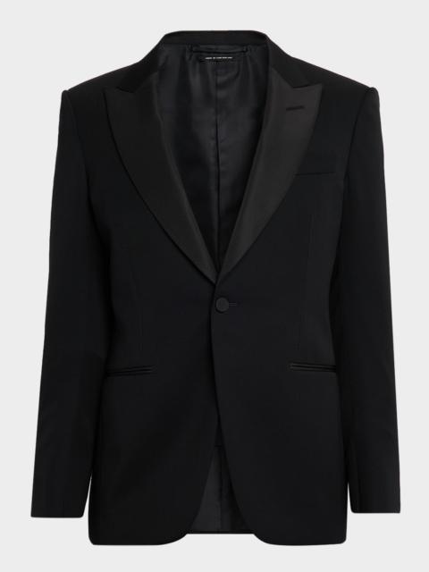 Men's Wool Grain de Poudre Evening Jacket