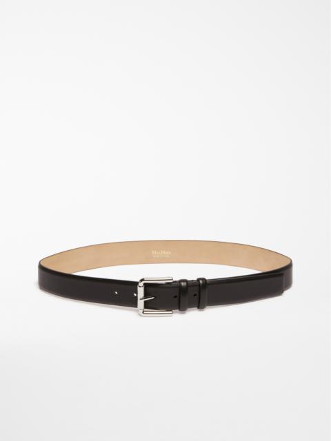 NEWBUCKLE35 Natural leather belt