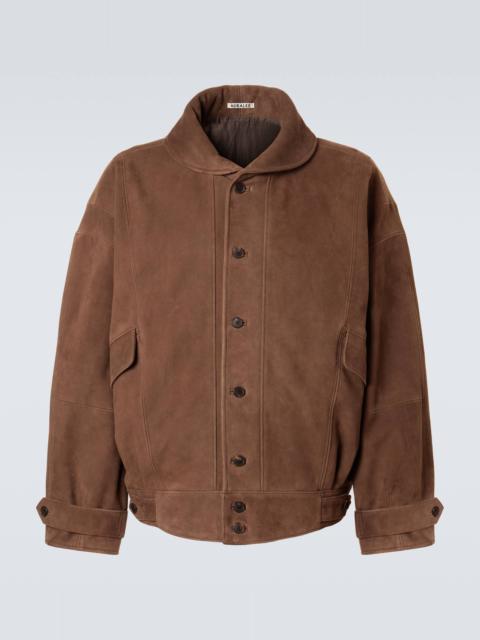 Suede blouson jacket