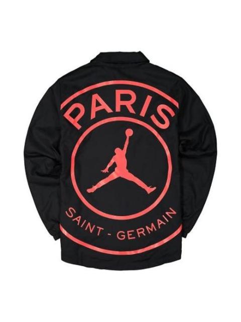 Air Jordan x Paris Saint-Germain Casual Sport Jacket Men's Black BQ4213-011