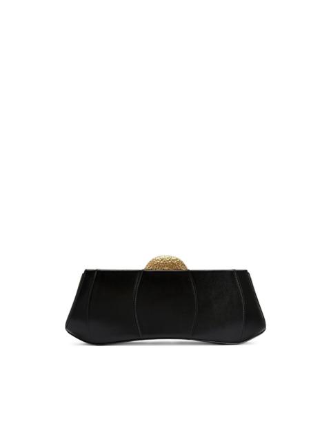 leather clutch bag