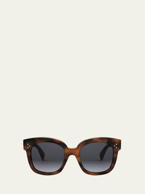 3 Dots Havana Acetate Square Sunglasses
