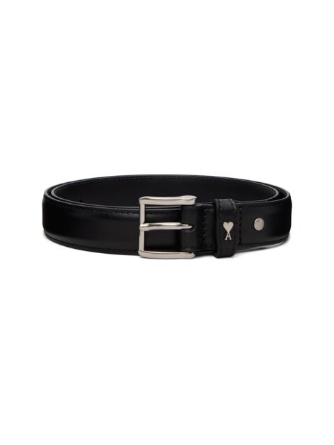 Black Cowhide Leather Paris Paris Belt