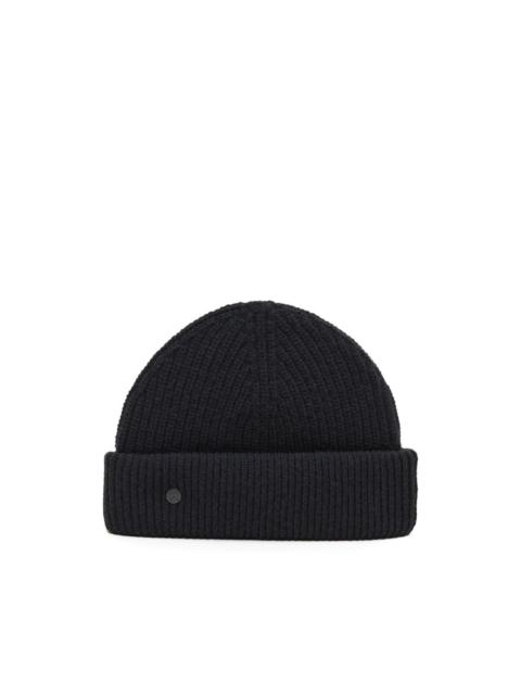 ribbed folded-cuff beanie