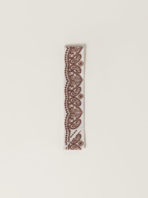 Printed poplin scarf