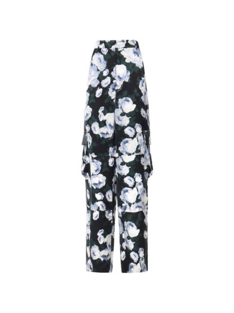 floral-print cargo pants