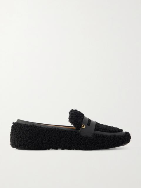 Leather-trimmed Shearling Loafers