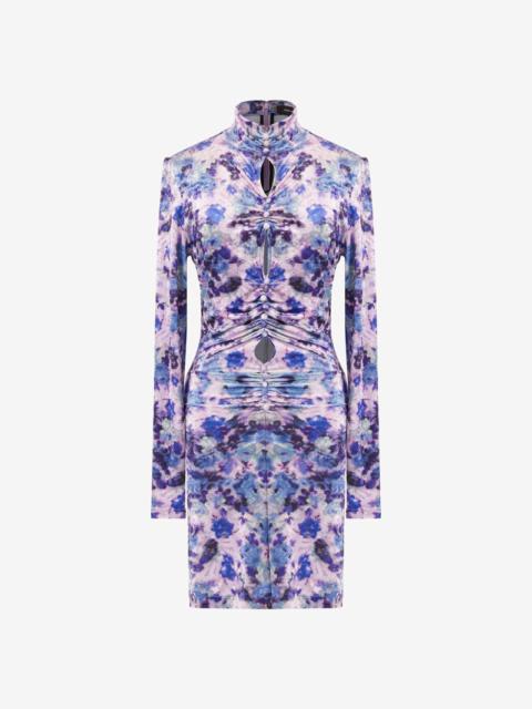 GRAM VELVET FLORAL MINI DRESS