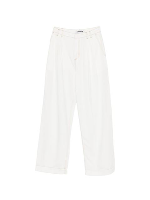 contrast stitch trousers