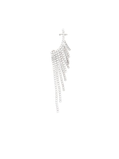 tiered-crystals chain-drop earrings