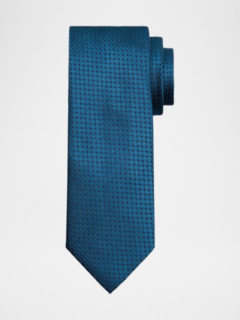 Men & apos;s Geometric Silk Jacquard Tie