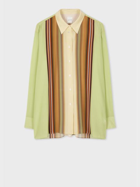 Women's Pistachio Gradient 'Signature Stripe' Shirt