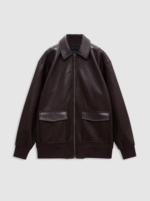 Kelanie Jacket - Deep Brown Recycled Leather