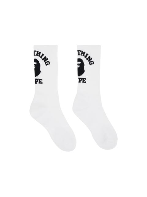 White College Socks