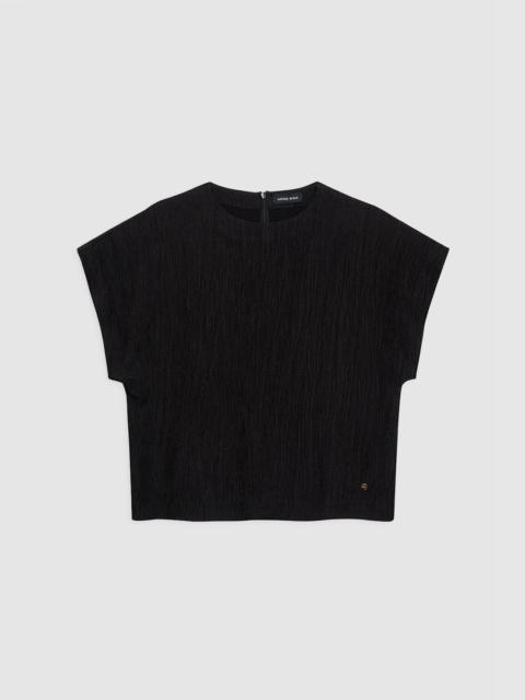 Jollie Top - Black Crinkle