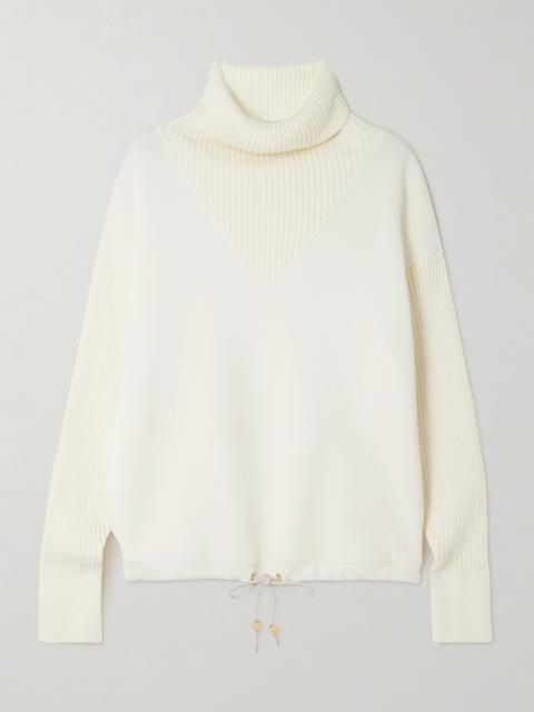 Hannah Paneled Doublesoft And Ribbed-knit Sweatshirt