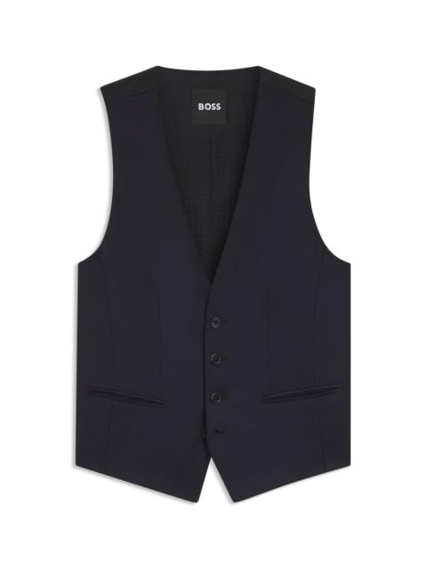 SINGLE-BREASTED WAISTCOAT IN VIRGIN-WOOL SERGE