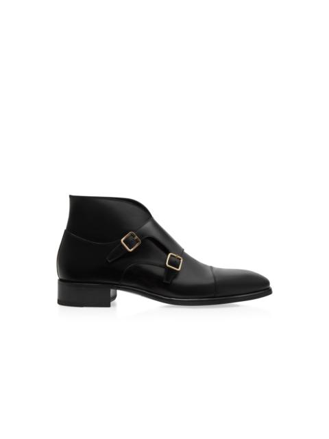 BURNISHED LEATHER ELKAN MONK STRAP BOOT