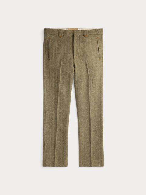 Slim Fit Wool Herringbone Pant