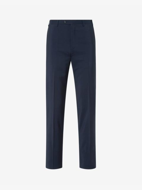 Navy blue wool and mohair trousers