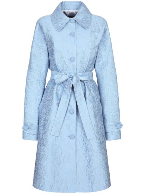 single-breasted brocade coat