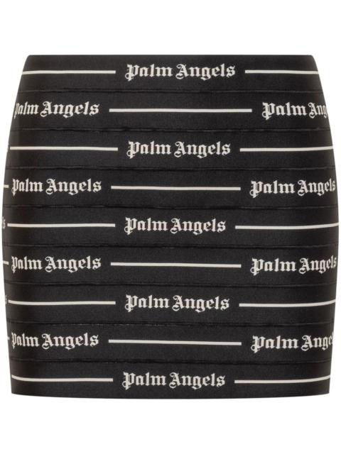 logo-print mini skirt