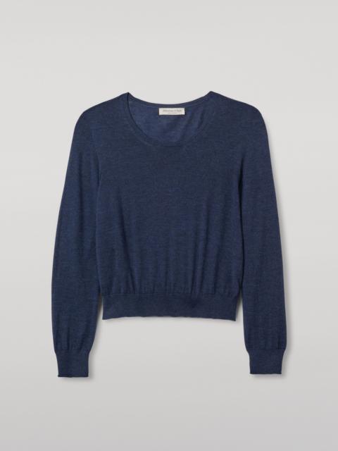 Ella Scoop Neck Superfine Cashmere Navy Jumper