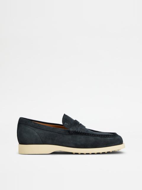 LOAFERS IN SUEDE - BLUE