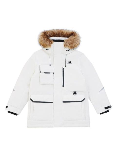 New Balance Logo Down Jacket 'White' 5PC44603-IV