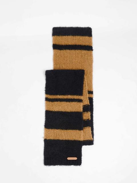 STRIPED SCARF IN BLACK