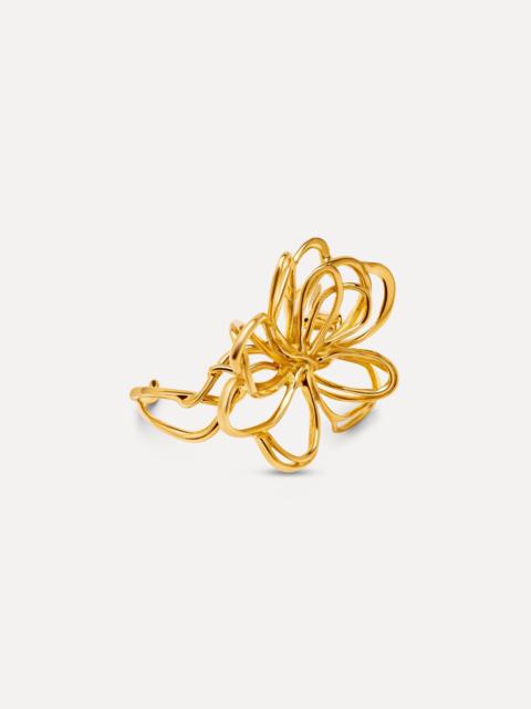 THREADED FLOWER BRACELET CUFF