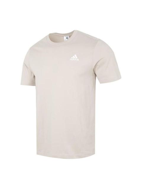 adidas Essentials Single Jersey Embroidered Small Logo T-shirt 'Wonder Taupe' IC9296