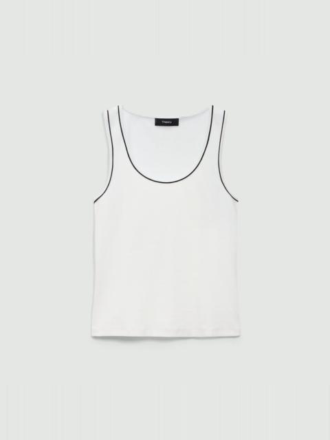 Scoop Neck Tank Top in Compact Stretch Knit