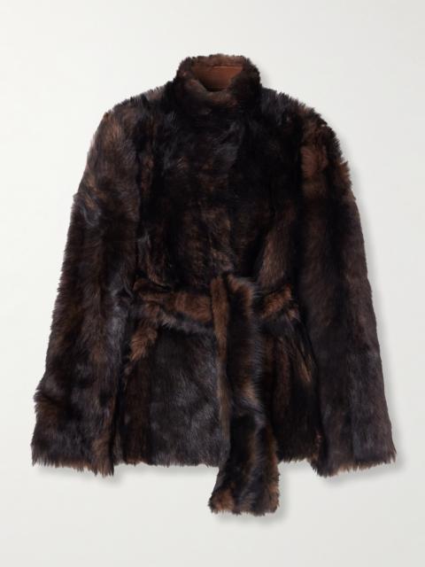 Elsa Belted Shearling Jacket