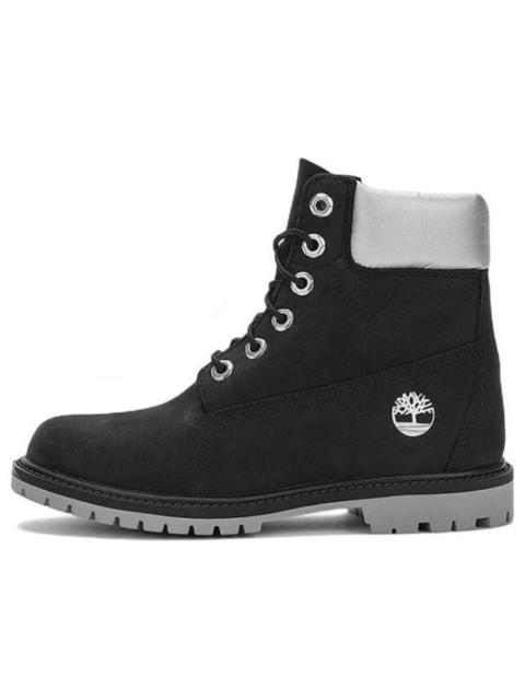 (WMNS) Timberland 6 Inch Heritage Cupsole Waterproof Boots 'Black Nubuck with Silver Collar' A5MAVW