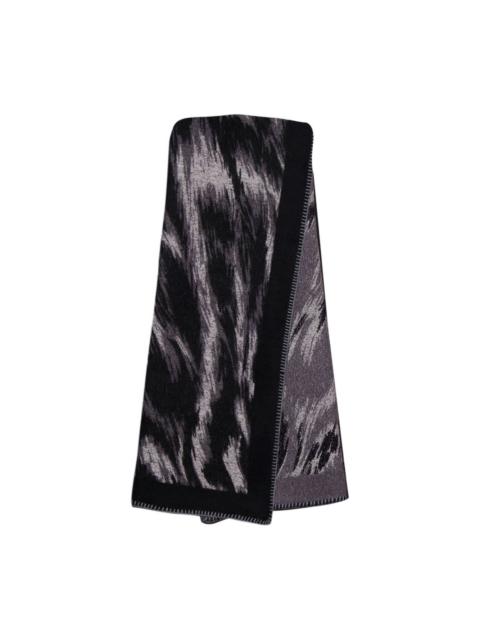animal-print jacquard scarf
