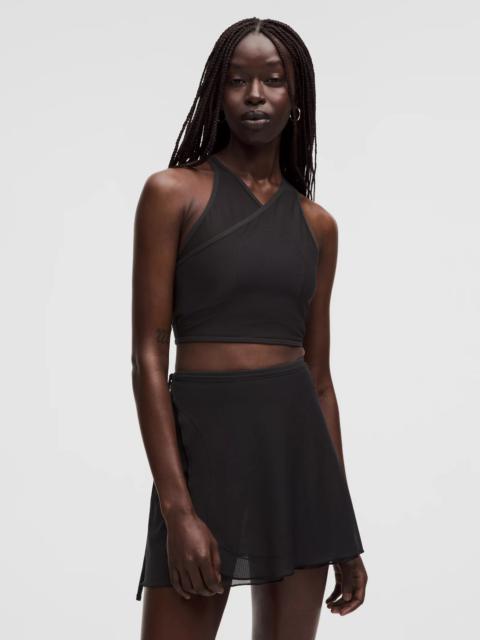 Mesh Cross-Front Cropped Tank Top B/C Cup *SLNSH Collection