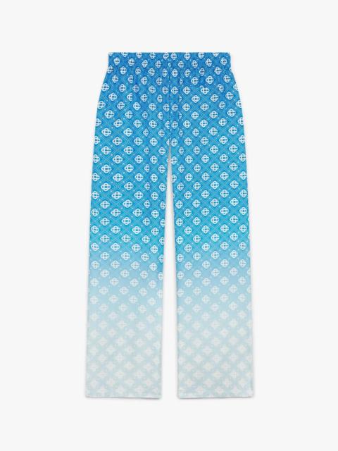 Blue Gradient Diamond Monogram Silk Trousers | Casablanca Paris