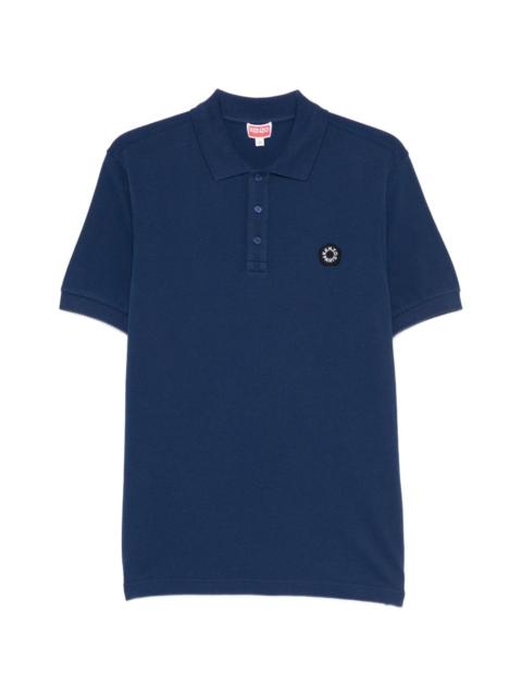 logo-patch polo shirt