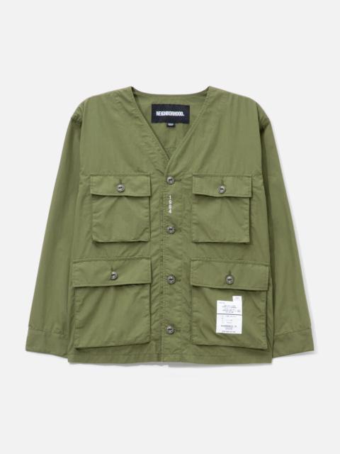 NO COLLAR UTILITY JACKET