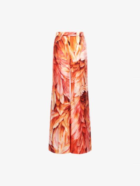 Plumage print trousers