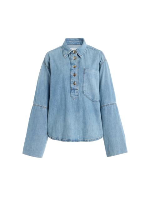 Exclusive The Finlay Denim Top blue